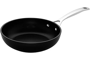 LE CREUSET Padella Alta in Alluminio Antiaderente, Ø 24 cm, PFOA Free, per Tutte Le fonti di Calore, induzione incl.,Nero