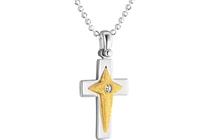 fish Kinderkette Mädchen Jungen Silberkette Sterling-Silber 925 Swarovski Elements Kreuz-Anhänger vergoldet silber längen-verstellbar Schmuck-Beutel Geschenk Idee Kinder