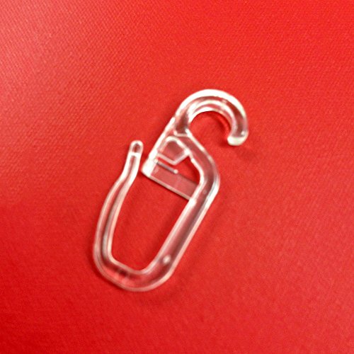 Easy-Shadow – 25 Stück Hochwertige Faltenlegehaken mit 5 mm Öse für Gardinenringe Gardinenhaken Überklipshaken 5mm für Gardinenstangen Stilgarnituren – glasklar / transparent