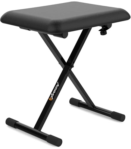 Gewa 130110 - Banquette Piano Deluxe Noyer foncé mat Assise noire Gewa 130110 - Banquette Piano Deluxe Noyer foncé mat Assise noire