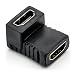 Produktbild Saxonia HDMI auf HDMI Winkel Kupplung Adapter Buchse auf Buchse 19-polig Winkelstecker | 90° gewinkelt vergoldete Kontakte Full HD 1080p