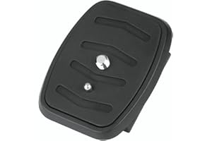 Hama Plaque de Fixation Rapide pour Appareil Photo (Plaque d'attache Rapide pour appareils Photo avec Filetage 1/4" (6,4 mm), Adaptateur tête de trépied Star 55 à 64","Gamma 153", "Action 165") Noir