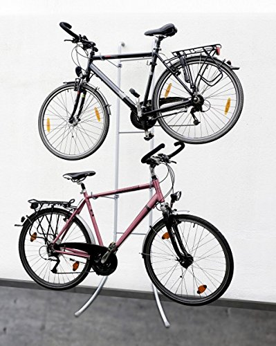 WENKO Fahrradständer DUO – Stahl – MIT oder OHNE Bohren – 220 x 77 x 42,5 cm (HxBxT) – Fahrradhalter - 2