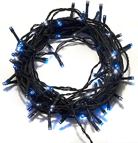 Yizhou 10m/33ft String Light with 72LED, Blue Tone, 3*AA Battery Powered, 8 Flashing Modes with Memory and Timing Function, Best Decoration for Christmas Tree, Halloween Illuminations ,Wedding party, Home or Garden etc