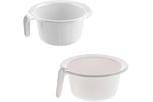 Acan Tradineur - Pack de 2 orinales Sanitarios Redondos, Color Blanco, Usar en el hogar, baño, Medico, Trabajo, Hospital o Cuidado de Personas dependientes, 12 x 24 cm, Modelo Aleatorio