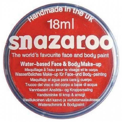 Imagen 1 de 18ml Face and Body Paint - Bright Red, RED, Snazaroo Cosmetics, Halloween, Unisex (disfraz)