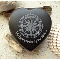 Herz Talisman Wherever you are Gravur Windrose
