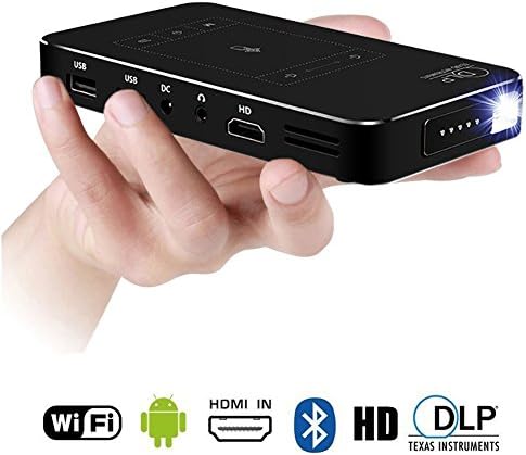 COMELE LED Mini Android Wireless Portable DLP Projector - Features with HDMI Input and Automatic Keystone Correction,for Home Cinema Theater Entertainment Games and Parties