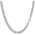 PROSTEEL Herren Halskette Klassische Panzerkette 3/6/9/12mm breit kubanische Gliederkette Herren Hip-Hop Kette Cuban Chain Ne