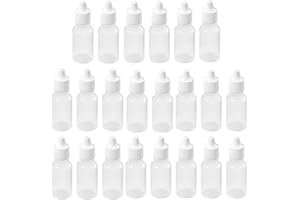 ZUKHRUF 5ml Plastic Dropper Bottle, Eye Liquid Empty Dropper Refillable Squeezable Dropper Bottles for Essential Oil Diffuser, Massage, Beauty Oil Mix(50pcs)