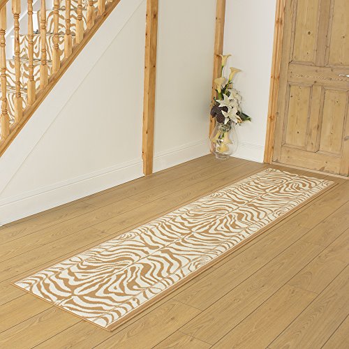Zebra Cream Animal Print - Long Hall & Stair Carpet Runner