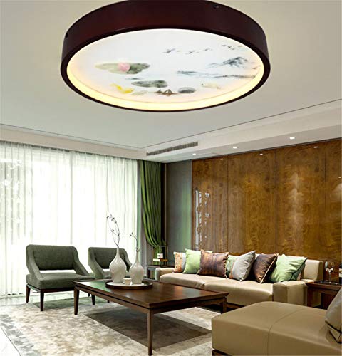 Preisvergleich Produktbild LUCKY CLOVER-A Deckenleuchte, Klassische chinesische traditionelle kreative Kronleuchter Villa Wohnzimmer Bäckerei Cafe Teehaus Pinsel Malerei Lampenschirm, 30 cm, 40 cm, 50 cm