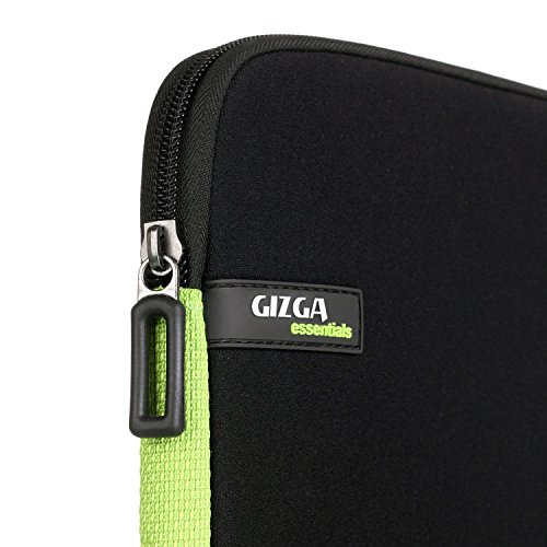 GIZGA 15-15.6 Zoll Laptop Schutzthülle für Macbook Pro Retina 15, ThinkPad S5/E560/E550/E565, Acer Aspire E15, Asus, hp, Lenovo, Dell, Schwarz mit Grün - 2