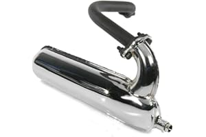 AER MOTO SPARE PARTS Silencieux modèle SILURO FACO chromé pour Vespa 50 Special pour cylindres originaux et modifiés