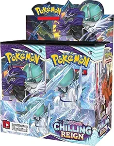 Poke-Mon Playing Card Sword & Shield Chilling Reign Booster Packs Display Box for Kids,Adults (36 Booster Packs) (Sword & Shield?Chilling Reign Booster Packs Box)