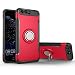 Produktbild Shinyzone Ring Halter Ständer Hülle für Huawei P10 Plus, [Kohlefaser Anti-Rutsch] [Kompatibel mit Magnetischer Autohalterung] Dual Layer TPU + PC Design Schutzhülle für Huawei P10 Plus-Rot