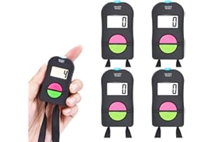 Anlising 4 Stücke Elektronische Digital Handzählerm/Mini LCD Manuell Clicker Counter/Golf-Sport-Zähler/Elektronischer Addieren/Subtrahieren Manuellen Clicker/Digital Hand Tally Counter (Schwarz)