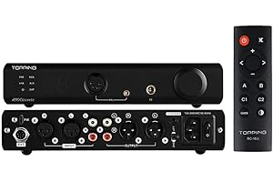 AOSHIDA TOPPING A90 Discrete Fully Discrete Balanced Headphone Amp Preamp, 9800mW*2 NFCA XLR/RCA to 3.5/4.4/6.35/4-Pin XLR Headphone Amplifiers, Extender Input XLR/RCA Preoutput Preamplifiers (A90D, Black)