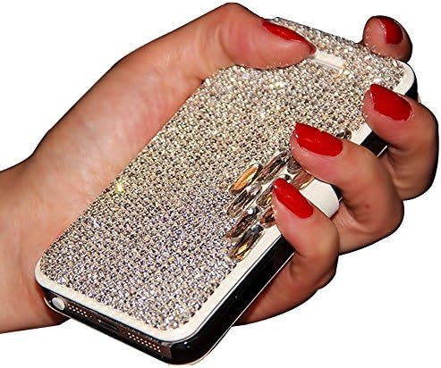 iPhone 7 Plus Bling Diamond Case, 3D Handmade Diamond Flip Leather Case Cover for iPhone 7 Plus 5.5 inch with Card Slot and Stand (iPhone 7 Plus, Triangle ZL)