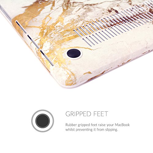 Macbook Pro 15 H  lle  Snugg Apple Macbook Pro 15 H  lle Case Tasche  Deluxe Satin Touch  Ultra Slim - Gold Marmor