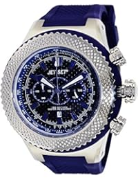 Jet Set  - Reloj de cuarzo para hombre, correa de caucho color azul