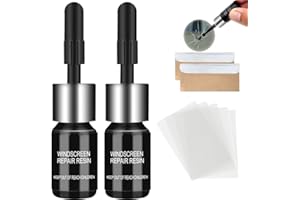KOLARMO Cracks Gone Glass Kit, Glass Repair Fluid, Resin Based Mirror Repair Kit, Nano Fluid Filler for Repairing Chips, Cracks, Star Cracks, Bull's Eye Cracks (2pcs)