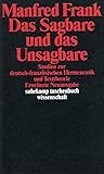 Image de Das Sagbare und das Unsagbare: Studien zur französischen Hermeneutik und Texttheorie