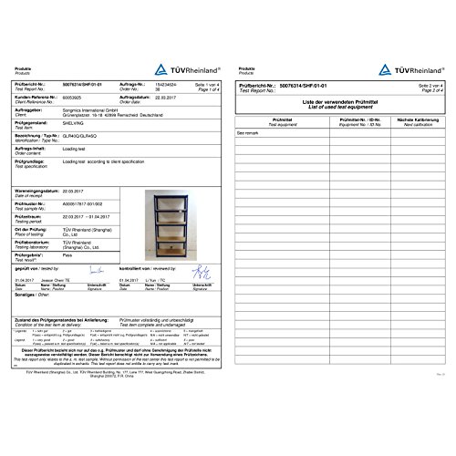 confronta il prezzo Songmics Robusto Scaffale in Metallo per Carichi Pesanti 5 Ripiani Senza Bullone in Acciaio Laccato Finitura a Polvere Blu Resistente Capacità Portata 1325 kg 180 x 90 x 45 cm GLR45Q miglior prezzo