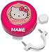 Produktbild alles-meine.de GmbH Fahrradklingel -  Hello Kitty  - Incl. Namen - Fahrrad für Kinder Bunt Kinderglocke - Mädchen Pink Rosa Katze Blume Metall - Kinderfahrrad