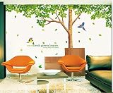 Rainbow Fox Grand Rosa Sakura Kirschblüte Baum Wandtattoo Sticker PVC abnehmbar Wall Decal für die Mädchen und Jungen-Baumschule XY1098 - 2