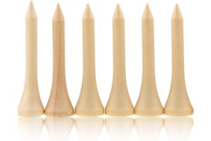 VBESTLIFE 100 unids/Juego de Golf Tees, de Madera Ecológica Camisetas de Golf Reutilizables Camisetas de Golf Accesorios de Golf, #-01, 4.2CM, #-01, 4.2CM
