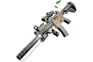 PUPPAL Sniper Rifle Toy Foam Blaster with Target and 10 EVA Soft Bullets, Shell Ejection Toy Gun, Team Activity Shooting Game for Kids and Adults (Desert)