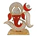Brass 24 K Gold Plated With Stones OM Sign Car Dashboard Idol Handicraft Statue Lord Ganesha Decorative Spritual Puja Vastu Showpiece Figurine - Religious Pooja Gift Item & Murti for Mandir / Temple / Home Decor / Office / Study Table RS.448.00