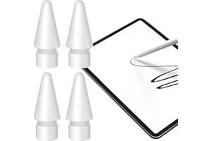 MATORD 4 Pezzi Punta per Apple Pencil 1& 2, Apple Pencil Punte iPencil Nib Compatibile Apple Pencil 2 gen & 1st, Bianca Alta Sensibilità Punte Tips Ricambio Accessori Anti-usura Scrittura Fine e Scorrevole