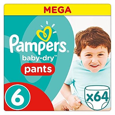 Pampers - Baby Dry Pants - Couches Taille 6 (+15 kg/XL) - Mega Pack (x64 culottes)