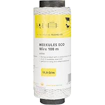 Farmland Herkules Power Weidezaunband - 100 Meter Weidezaun Band - Robustes Weideband mit Niroleitern - 10 mm breites Weidezaun Breitband für alle Tierarten Farmland Herkules Power Weidezaunband - 100 Meter Weidezaun Band - Robustes Weideband mit Niroleitern - 10 mm breites Weidezaun Breitband für alle Tierarten
