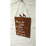 Schild Edelrost mit Musiknoten - Rostschild mit Spruch 