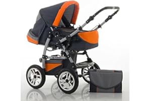 DEIN_BABYLADEN Kombi-Kinderwagen Flash 2 in 1 inkl. Sportsitz und umfangreichem Zubehör in 38 Farben