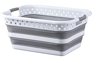 König Design Składany kosz na pranie, 24 litry, uniwersalne zastosowanie, składany, składany kosz na pranie, uniwersalny pojemnik na pranie