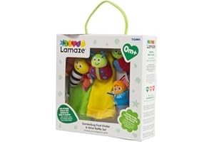 LAMAZE Gardenbug Wrist Baby Rattle Toy Baby Gift Set, Cute Foot Finder Baby Toy with Sensory Stimulation, Suitable for Boys & Girls From 0-6 Months, Styles May Vary LC27634