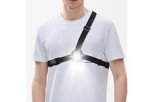 Suptig Luz de Correr, luz de Pecho, luz de cinturón para Acampar, Senderismo, Correr, Correr, Caminar, Aventura al Aire Libre IP64 Impermeable batería de Litio Recargable de 2600 mAh