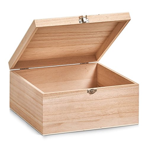 Zeller 15127 Aufbewahrungsbox, Holz, natur, 26 x 26 x 12,5 cm - 2