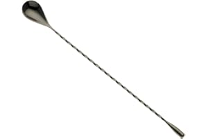 Barfly Cucchiaio da bar a forma di goccia, 30 cm, colore: nero