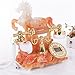 Produktbild NAMEI Antique Telefon Home Schnur Handys Creative Resin Retro Fixed Telefon Anrufer ID Button Dial und Classic Metal Klingeltöne (Orange) (Farbe : Ordinary Version)
