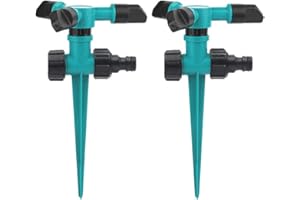 CYSJ 2 PCS Aspersor de jardín Sistema de riego para aspersores de césped giratorios de Tres Brazos de 360 ​​°,utilizados en Sistemas de riego por aspersión de jardín de césped