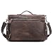 Produktbild XSWE Herren Aktentasche, echtes Leder 12"14" Aktentasche Schulter Messenger Laptoptasche Vintage Satchel für 14 Zoll MacBook Ipad