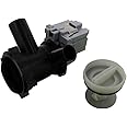Paxanpax Non Original Drain Pump Base and Filter Housing Assembly for Askoll Produced Bosch Maxx WFB/WFC/WFD/WFL/WFO/WFR/WVF Series/M50/RC0036, 230 V, 50 Hz, 0.22 A, 30 W, 155 cl