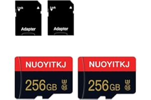 NUOYITKJ 2 Pack 256 GB Memory Card -Kartenklasse 10 Speicherkarte mit -Adapter Hochgeschwindigkeit TF -Karte für Tablet, Kamera, Drohne
