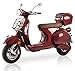 Produktbild Elektroroller"Classico Li" Elektroroller 45 km/h Lithium Akku E Roller E Scooter mit Straßenzulassung Elektro Roller Scooter kaufen, Bordeaux Rot