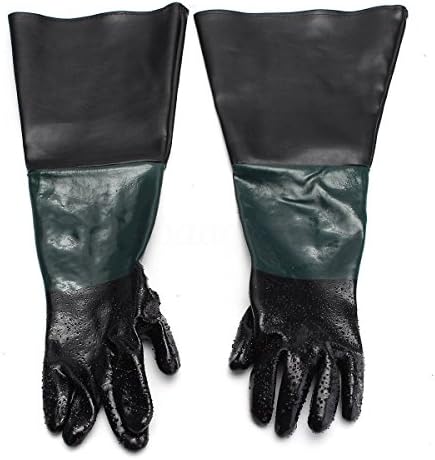 QuiCi 1 Pair Rubber Latex Gloves Replacement 24"/60cm For Sandblaster Sand Blast Cabinet Hands Arm Protective Gear